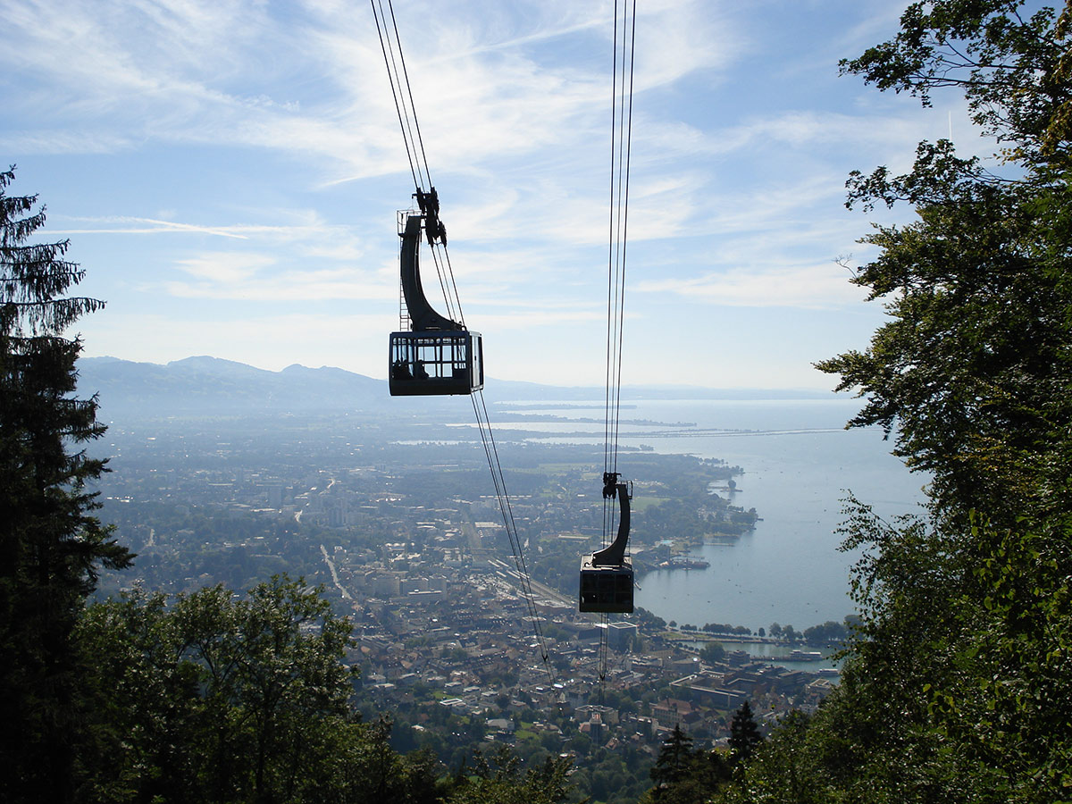 Pfänderbahn über Bregenz